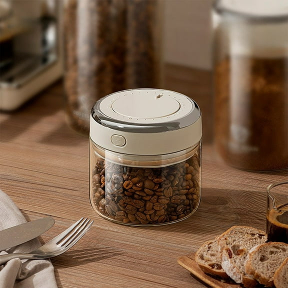 Airtight Glass Storage Jar with Date Tracker – Leak-Proof, Odor-Free Canister for Coffee, Snacks, Grains & More