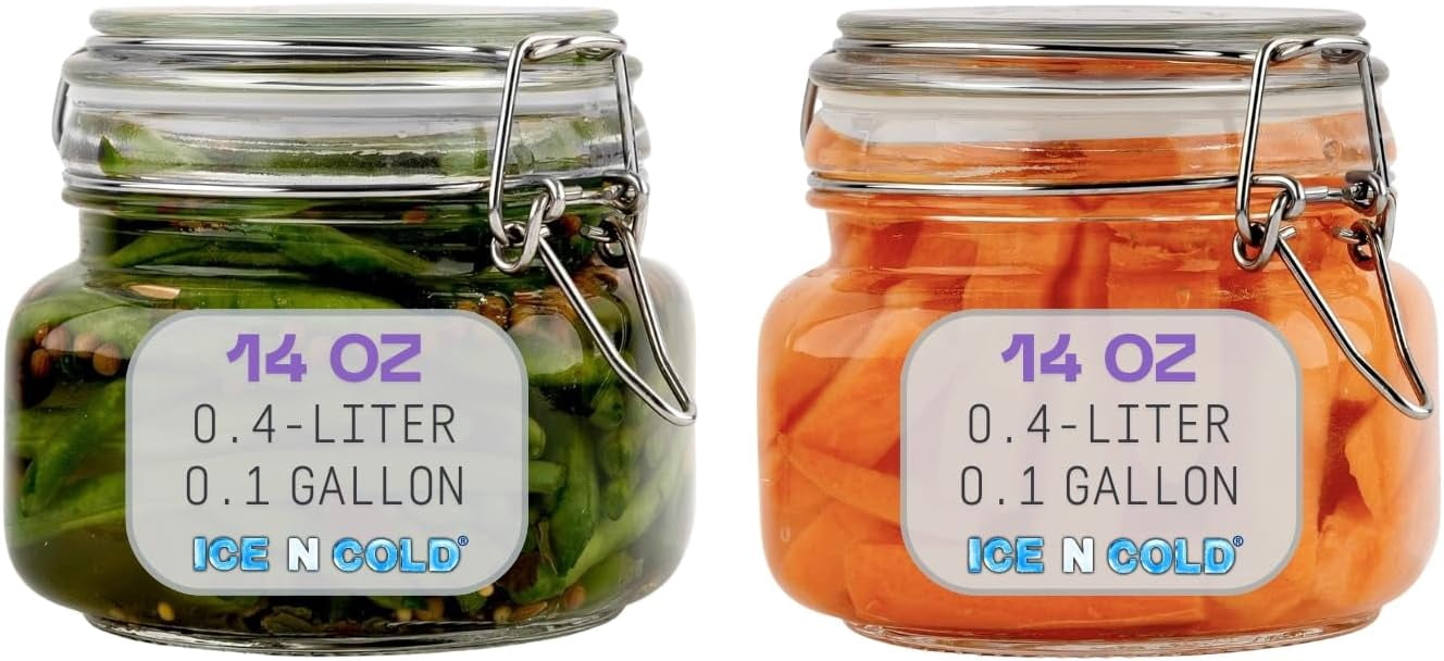 Airtight Glass Storage Jars with Clamp Lid – Food Storage Containers ...
