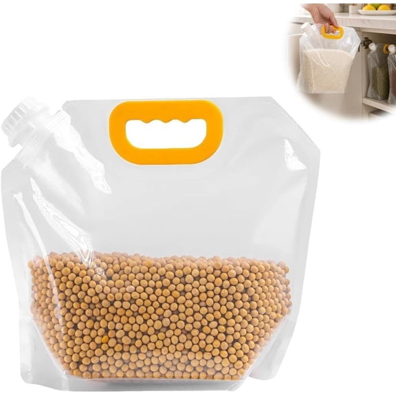 Airtight Grain Storage Bags with Handle Large Capacity Reusable 30x40cm