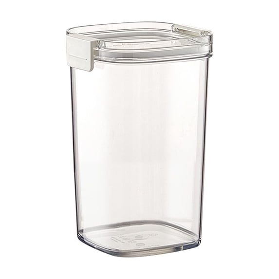 Airtight Grain Storage Jars, Double Sealed Kitchen Food Containers, Transparent Plastic Design for Pantry Organization, Stackable Dry Goods Canisters