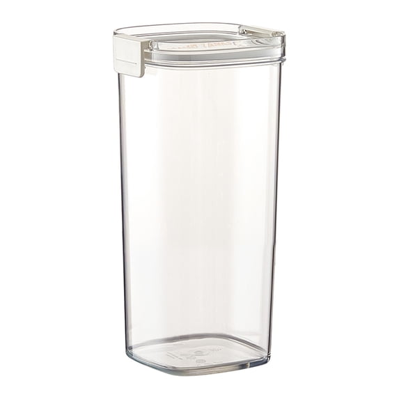 Airtight Grain Storage Jars, Double Sealed Kitchen Food Containers, Transparent Plastic Design for Pantry Organization, Stackable Dry Goods Canisters