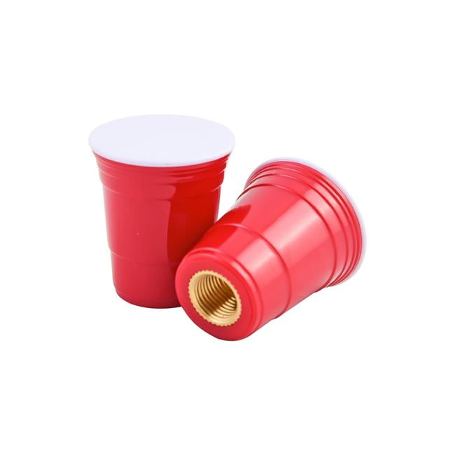 Airtight Heavy Duty Valve Stem Caps for Schrader Valve, Red Set of 2