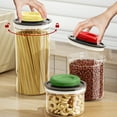 thumbnail image 1 of Airtight Kitchen Food Storage Containers, Thickened Food-Grade Plastic, Transparent, Leak-Proof Lids, Dry Goods, Snacks, Grains, Multi-Size Jars, Red/Yellow/Green, 1 of 6