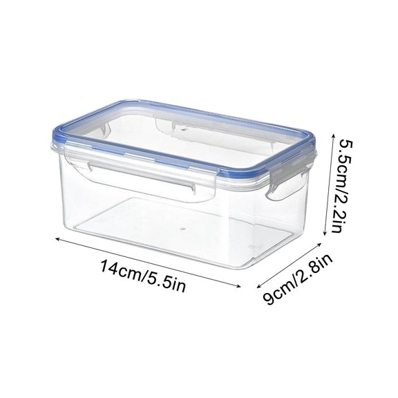 Airtight Kitchen Food Storage Tank, Transparent Plastic Meal Prep Box with Leakproof Lids, for Refrigerator & Pantry Organization, for Storing Fruits, Vegetables, Grains &Leftovers