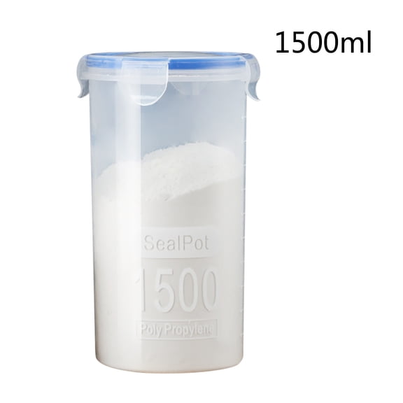 Airtight Kitchen Storage Containers - Flour, Grains & Dry Food | BPA-Free Plastic, Secure Lock Lids