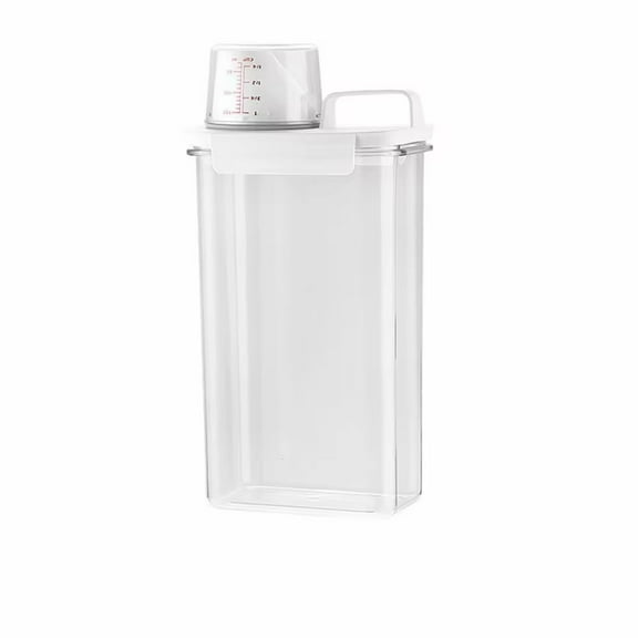 Airtight Laundry Detergent Dispenser Powder Storage Box Clear Washing Powder Liquid Container with Lids Jar