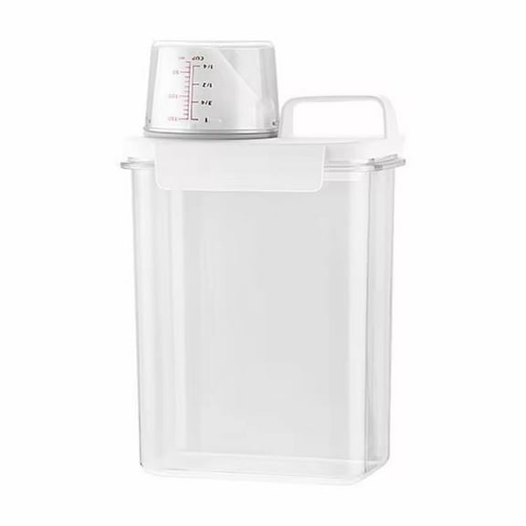 Airtight Laundry Detergent Dispenser Powder Storage Box Clear Washing Powder Liquid Container with Lids Jar