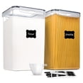 Airtight Pantry Storage Canisters for Flour, Sugar, Pantrystar 2 Pcs Large Food Storage Containers, 6.5L /219.79fl oz