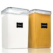 Airtight Pantry Storage Canisters for Flour, Sugar, Pantrystar 2 Pcs Large Food Storage Containers, 6.5L /219.79fl oz