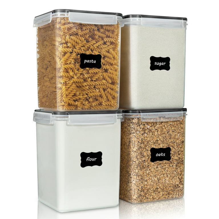 Extra Large Food Storage Containers with Lids Airtight (5.2L|175Oz|Set of  2) for Flour, Sugar, Rice & Baking Supply - Airtight Kitchen & Pantry Bulk