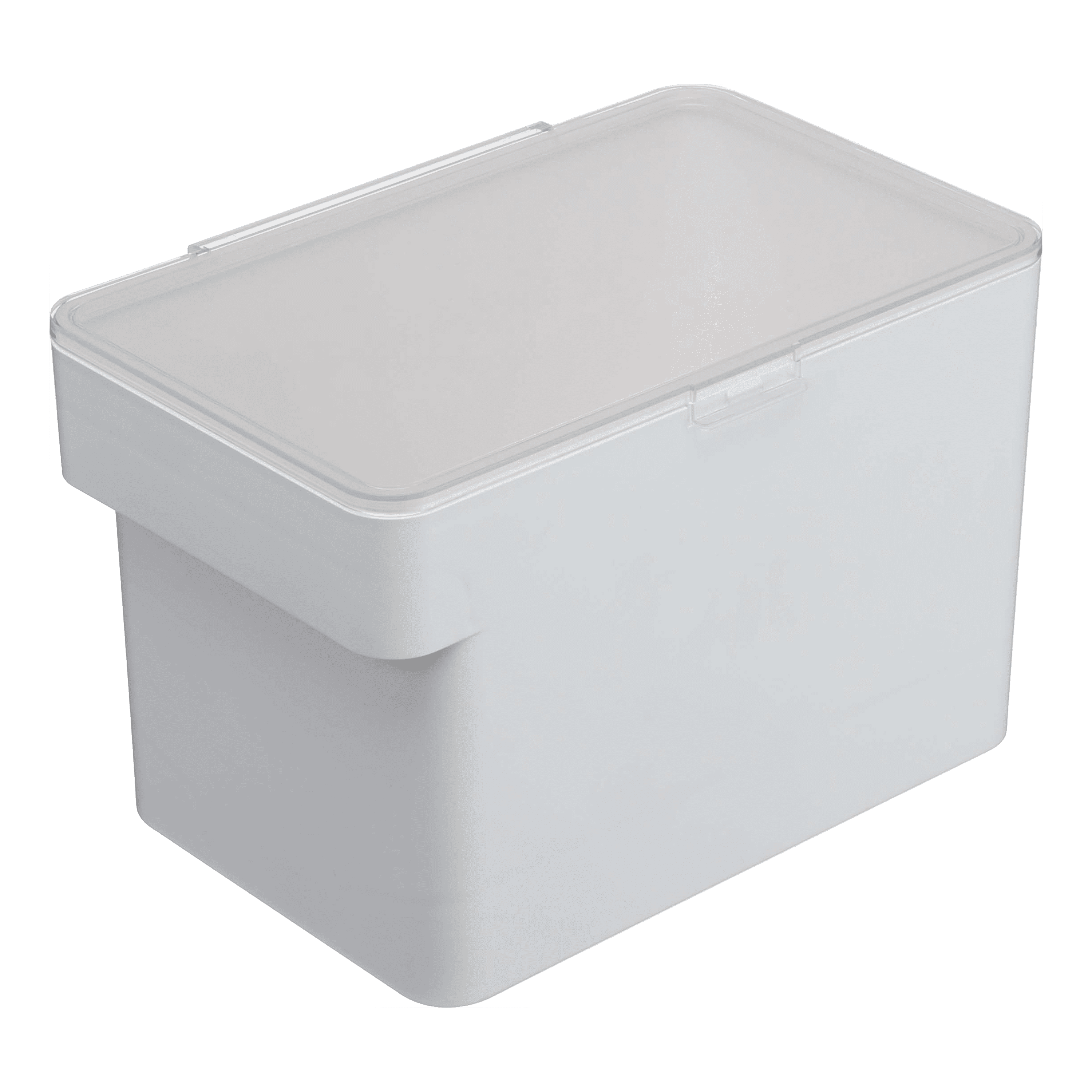 White Airtight Plastic Pet Food Storage Container with Transparent Lid