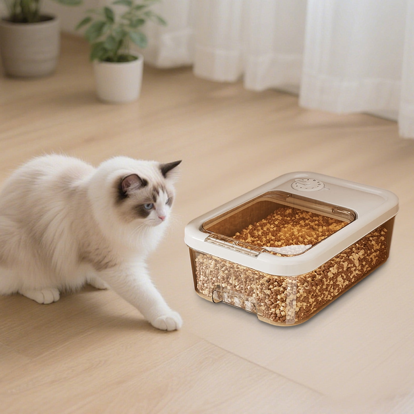 Airtight Pet Food Storage Container, Large Capacity - BPA-Free Clear ...