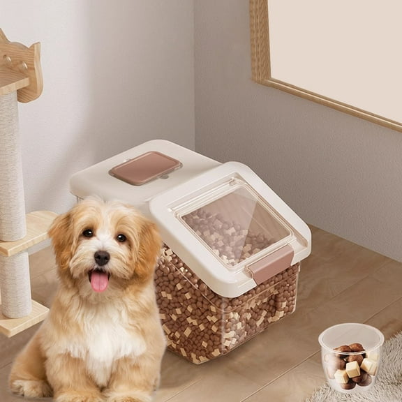 Airtight Pet Food Storage Container - Large Capacity Dog & Cat Food Bin with Locking Lid - BPA-Free Dry Food Storage for Kibble, Treats, Rice & Flour - Stackable Kitchen Pantry Organizer