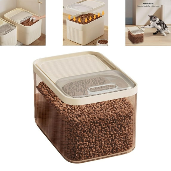 Airtight Pet Food Storage Container for Dog Cat Food Up to 30lbs Large Dry Food Bin with Measuring Cup Lids for Treats and Other Pets (18 Pounds)