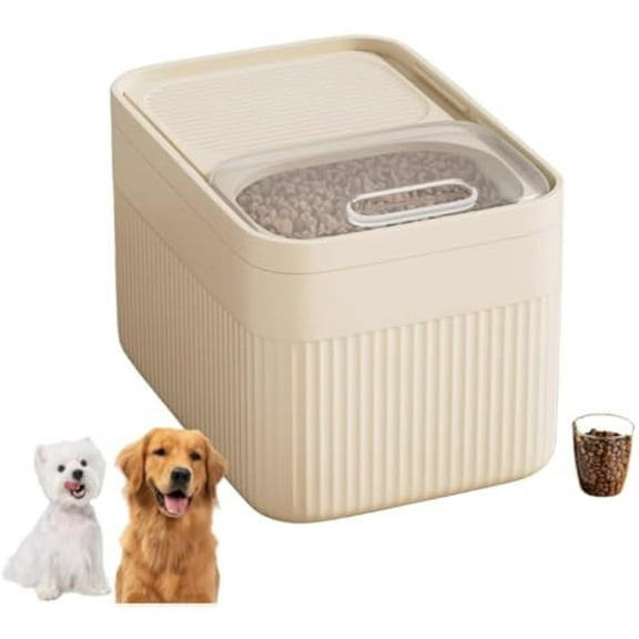 Airtight Pet Food Storage Container for Dog Cat Food Up to 30lbs Large Dry Food Bin with Measuring Cup Lids for Treats and Other Pets