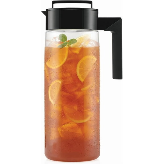 Airtight Pitcher - Everyday-Use Airtight Pitcher for Iced Tea & More - Clear Pitcher with Lid - Lightweight Kitchen Essential - Spill-Proof & Durable Kitchenware - 1 Quart, Blueberry