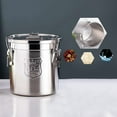 thumbnail image 1 of Airtight Rice Bucket 304 Stainless Steel Canister Food Storage Containers 6 L, 1 of 15
