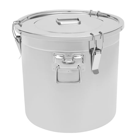 Airtight Rice Bucket Stainless Steel 33L Canister Food Storage Containers Sugar Store Bucket