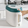 thumbnail image 1 of Airtight Rice Dispenser, Polypropylene Storage Container for Cereal Grain Pet Food, Space-Saving with Lid & Measuring Cup, 1 of 9