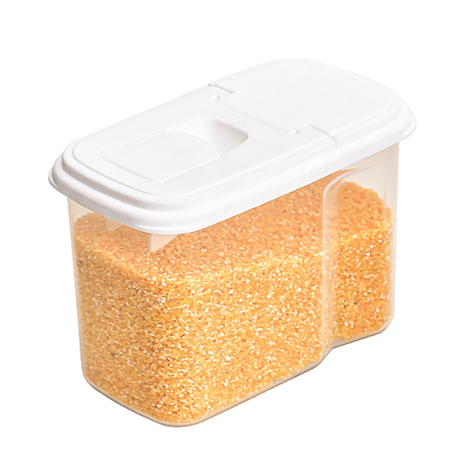 Plastic Container For Rice Disposable Airtight Rice Storage Container - 1.2L/1.8L Plastic Cereal Storage ...