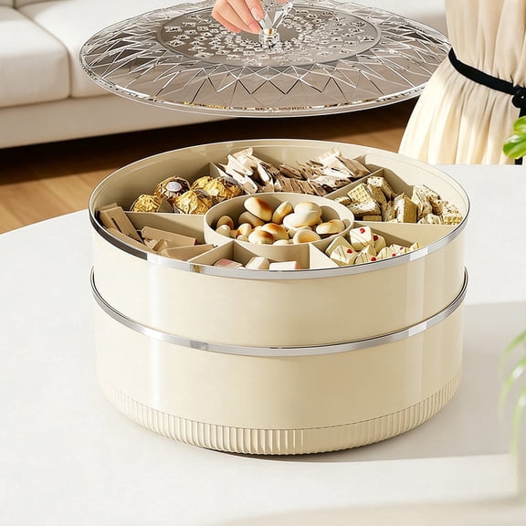 Airtight Stacker Food Storage Container With Leakproof Lid For Kitchen Pantry Organization Modular Design Stackable Dry Organizer, 18x26 cm, Khaki