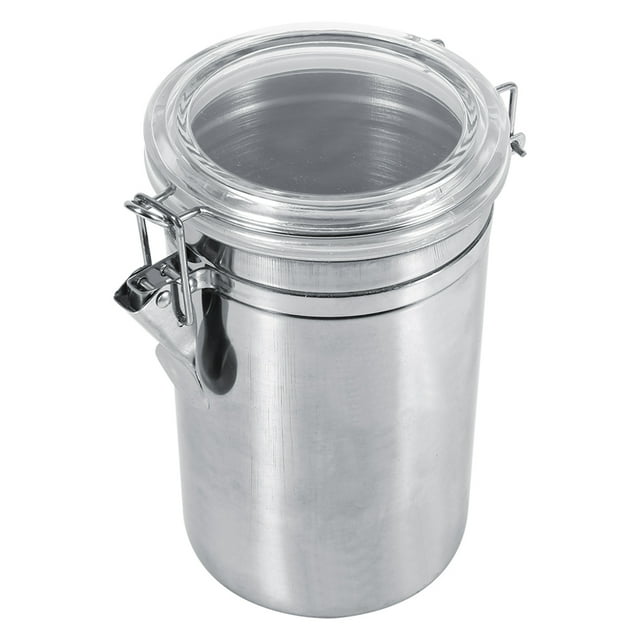 Airtight Stainless Steel Kitchen Food Storage Container with Clear Lid and Sturdy Locking Clamp (XL)