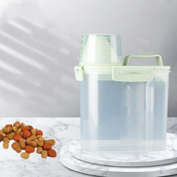Airtight Storage Container Bin For Pet cat and dog Food Box green small
