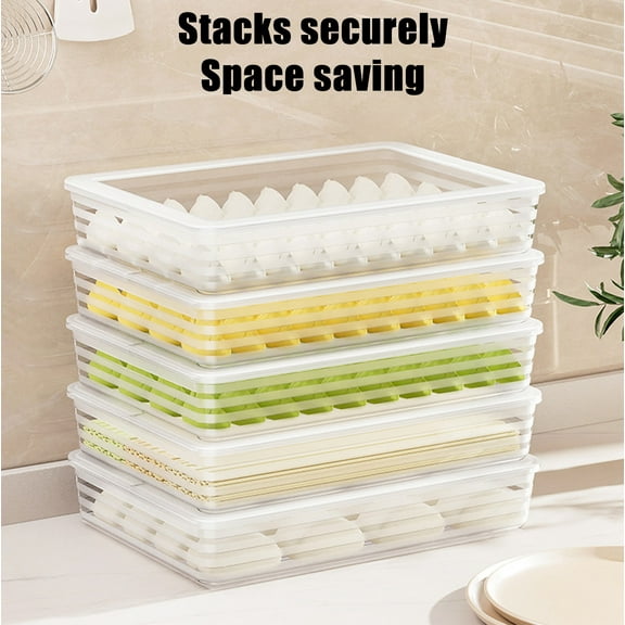 Airtight Storage Containers, Kitchen Pantry Organizers, Secure Lid, Stackable Design, for Dry Food, Countertop Cabinet Use
