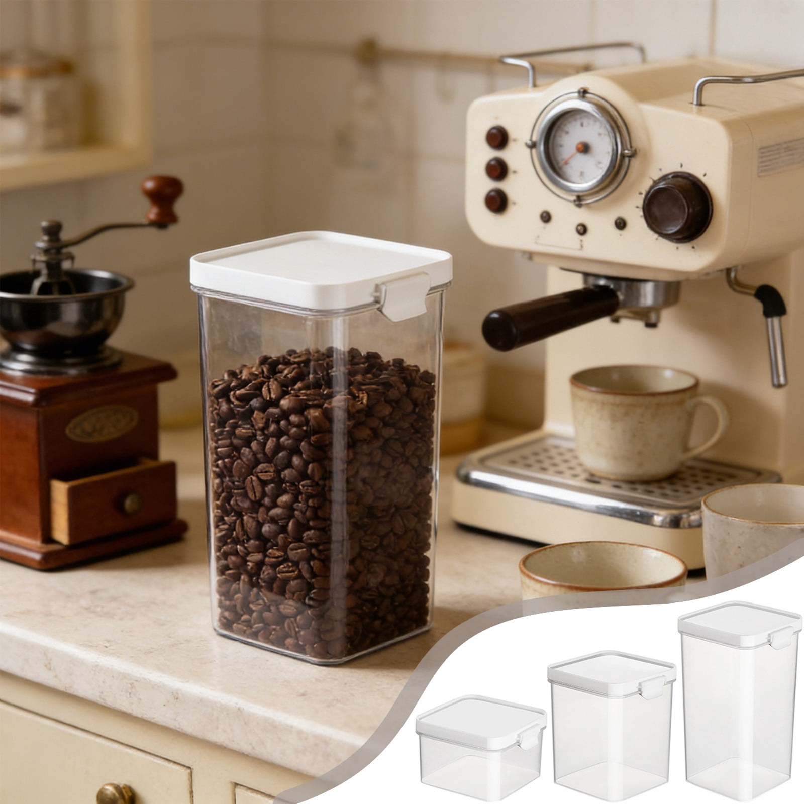 Airtight Storage Jars Storage Box • Transparent Pantry Container ...