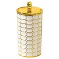 thumbnail image 1 of Airtight Storage Jars with Lids, Plastic Canisters for Tea Grains Snacks, Gold Pattern Kitchen Pantry Organization Containers Gold3, 1 of 5