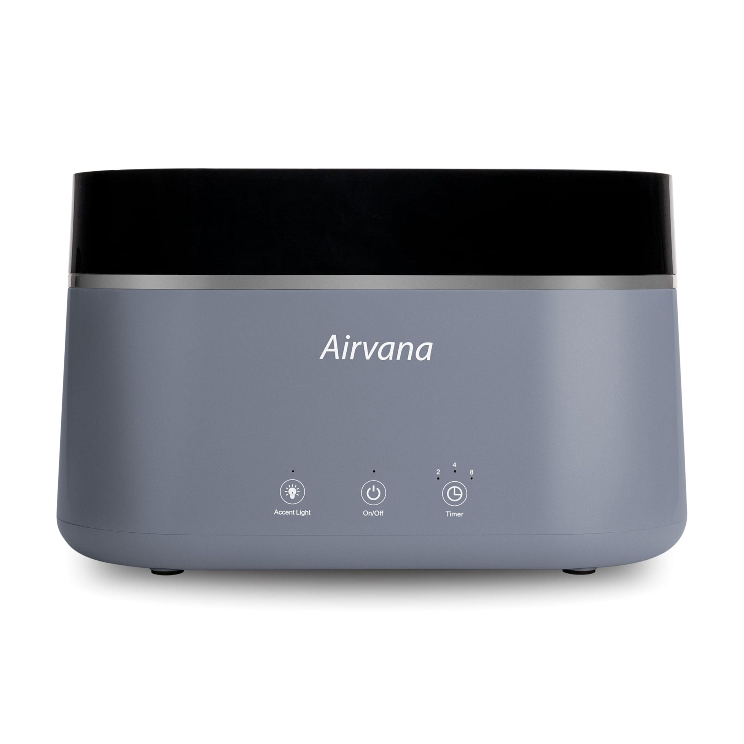 Airvana AquaFlame Ultrasonic Humidifier (.75L / .20 Gal) with Essential Oil Diffuser - Grey