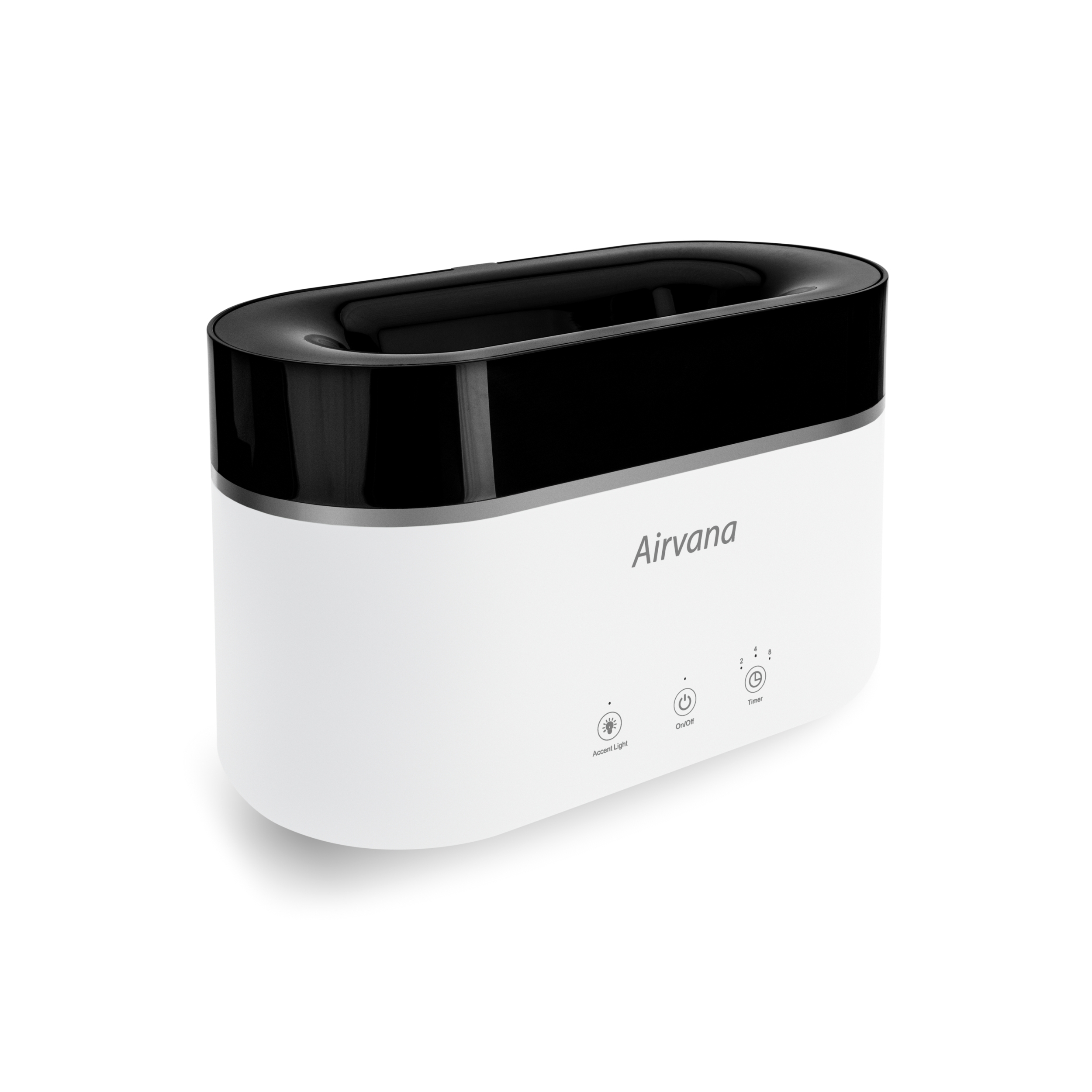 Airvana AquaFlame Ultrasonic Humidifier (.75L / .20 Gal) with Essential Oil Diffuser - White
