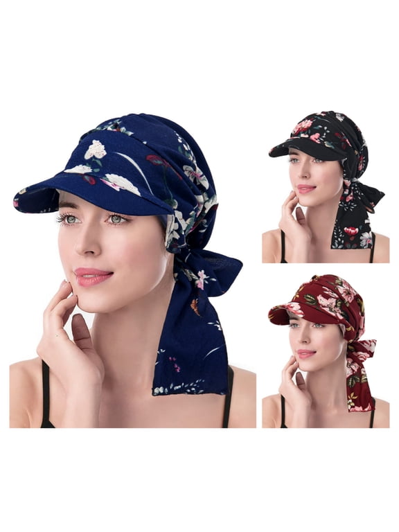 3 Packs Chemo Headwear Cap for Women Hats
