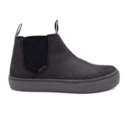 AIRWALK VENICE - Mens Leather Chelsea Slip On - CT|EH|SF|SR - Black / Forged Iron - Size 7 - D - Regular