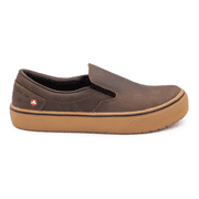 AIRWALK VENICE - Mens Leather Slip On - CT|EH|SF|SR - Buffalo Crazy Horse / Gum - Size 9 - 2E - Extra Wide