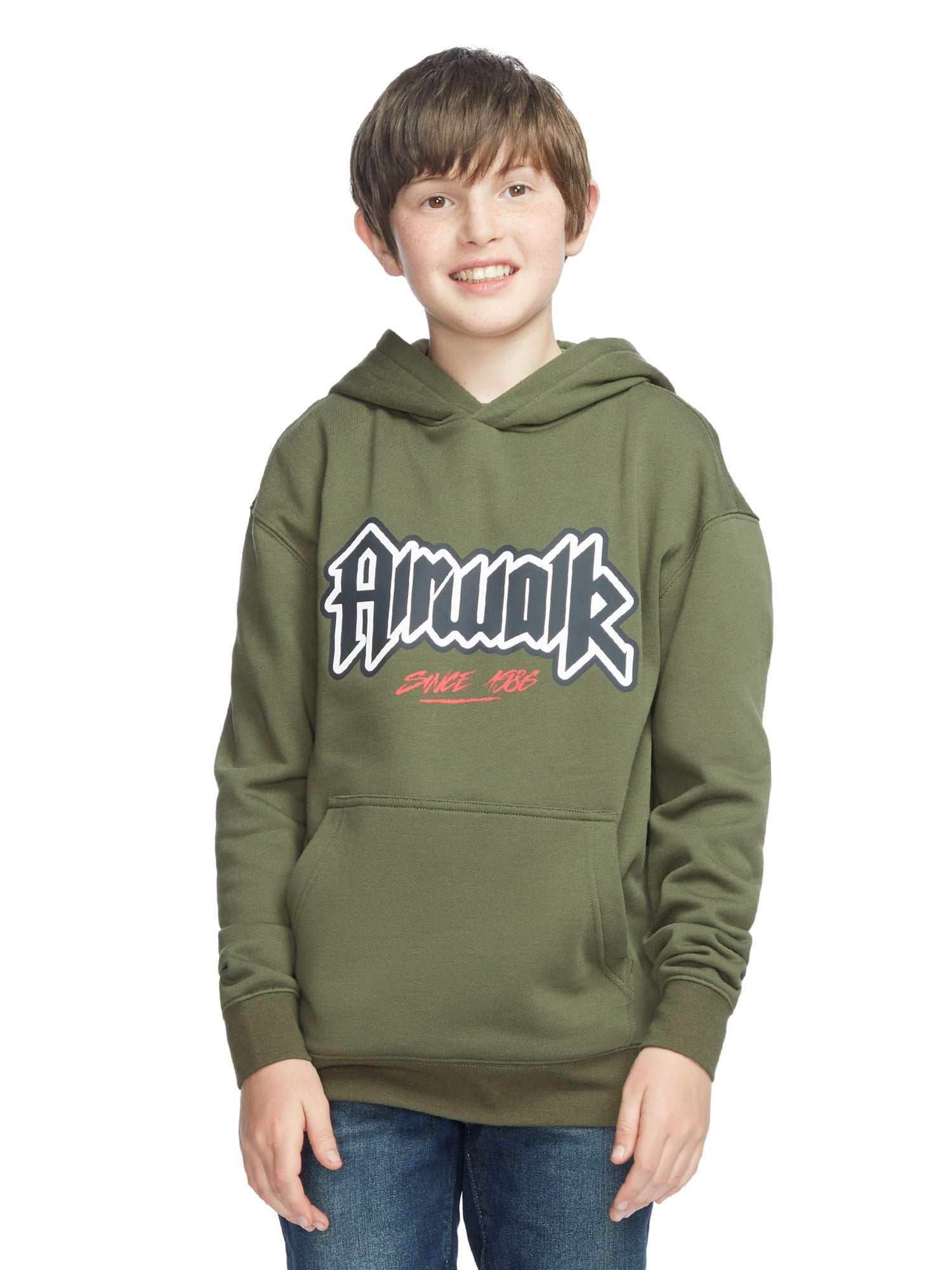 Airwalk Boys Long Sleeve Hoodie Sweatshirt, Sizes 8-20 - Walmart.com