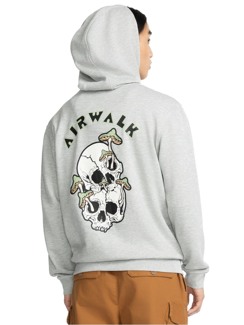 Airwalk Men's Fleece Graphic Hoodie Sweatshirt with Kangaroo