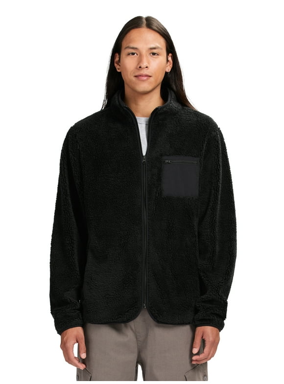 Airwalk Men's & Big Men's Sherpa Zip-Up Sweatshirt, Sizes XS-3XL