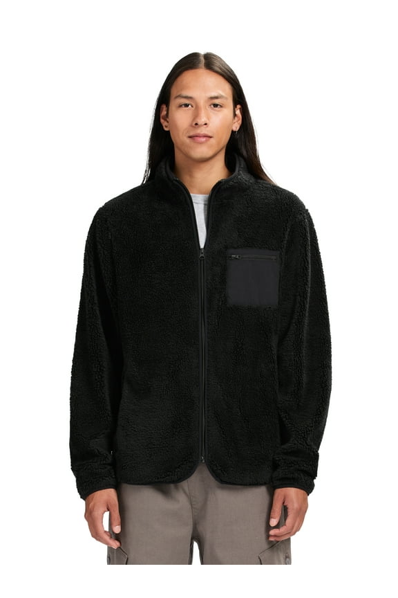 Men's & Big Men's Sherpa Zip-Up Sweatshirt, Sizes XS-3XL