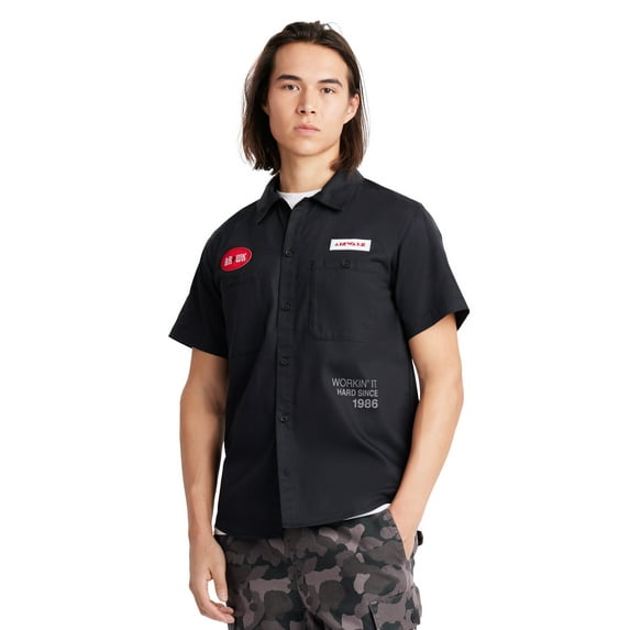 Airwalk Men's & Big Men's Short Sleeve Mechanics Shirt, Sizes XS-3XL