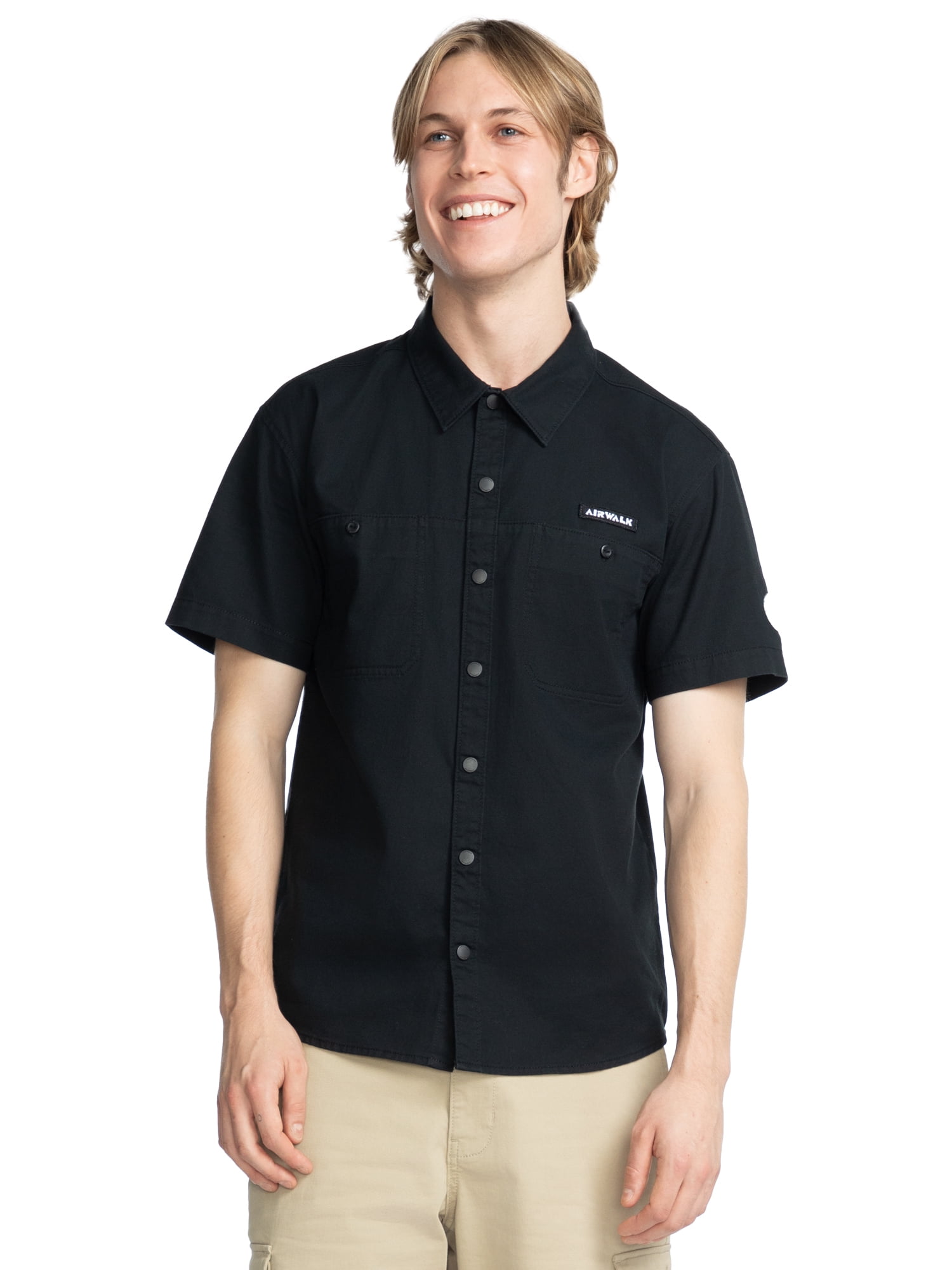 Airwalk Men's & Big Men's Short Sleeve Woven Shirt, Sizes XS-3XL