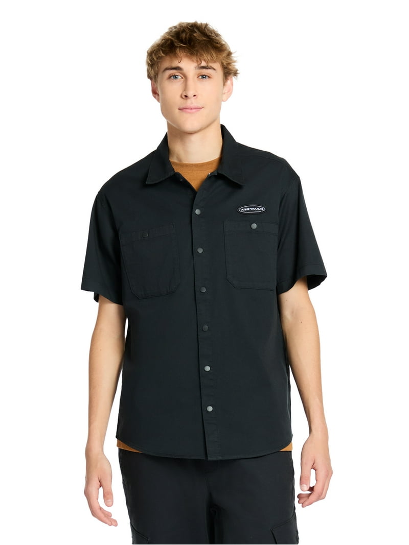 old air walk シャツ 短丈 ボックスシルエット　a old air walk シャツ 短丈 ボックスシルエット a old air walk