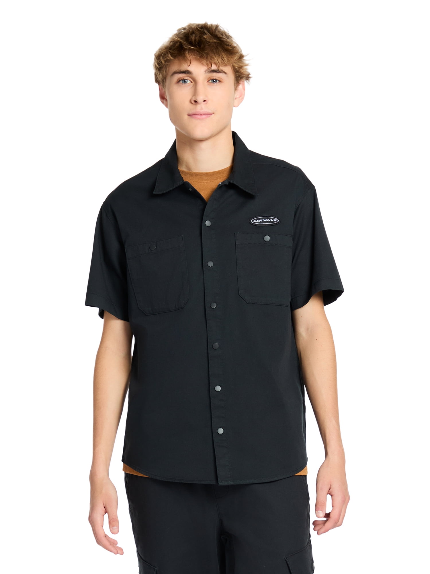 Airwalk Men's & Big Men's Short Sleeve Woven Shirt, Sizes XS-4XL