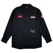 Airwalk Mens Black Long Sleeve Button-Down Shirt Medium