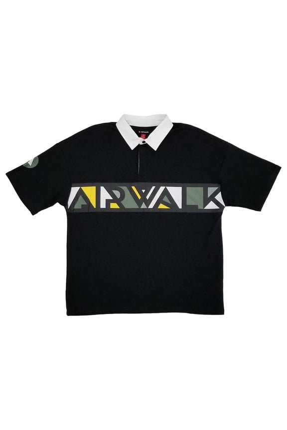 Mens Black Short Sleeve Polo Shirt X-Large