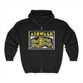 thumbnail image 1 of Airwalk Vintage Retro 90s 80s Skateboarding Half Zip Sweatshirt Hoodie Design - Black / L, 1 of 3