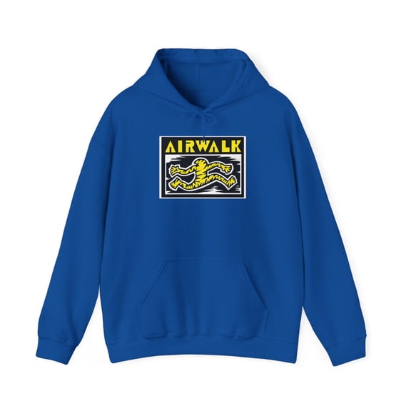 Airwalk Vintage Retro 90s 80s Skateboarding Hoodie Design - M / Royal