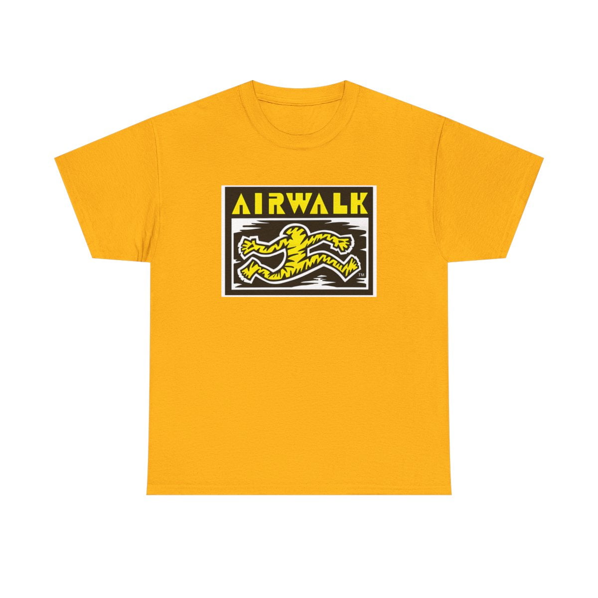 Airwalk Vintage Retro 90s 80s Skateboarding T Shirt Print - Orange