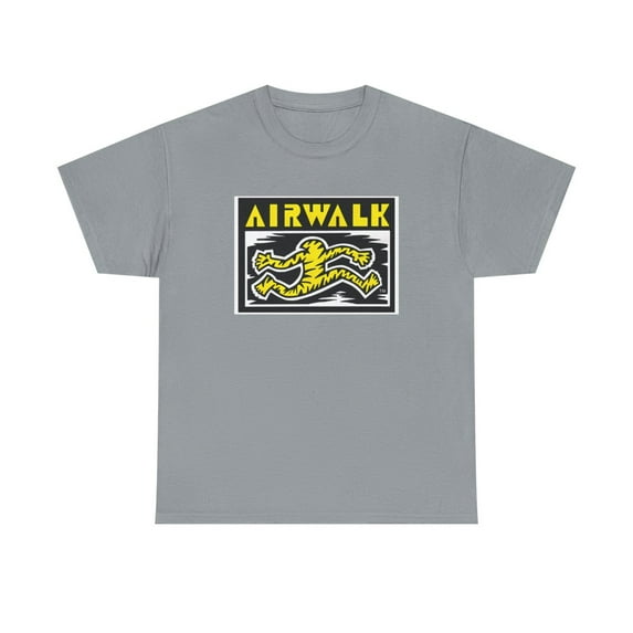 Airwalk Vintage Retro 90s 80s Skateboarding T Shirt Print - Gravel / 2XL