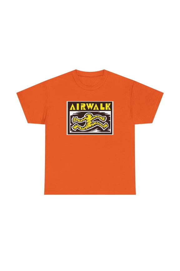 Airwalk Vintage Retro 90s 80s Skateboarding T Shirt Print - Orange / XL
